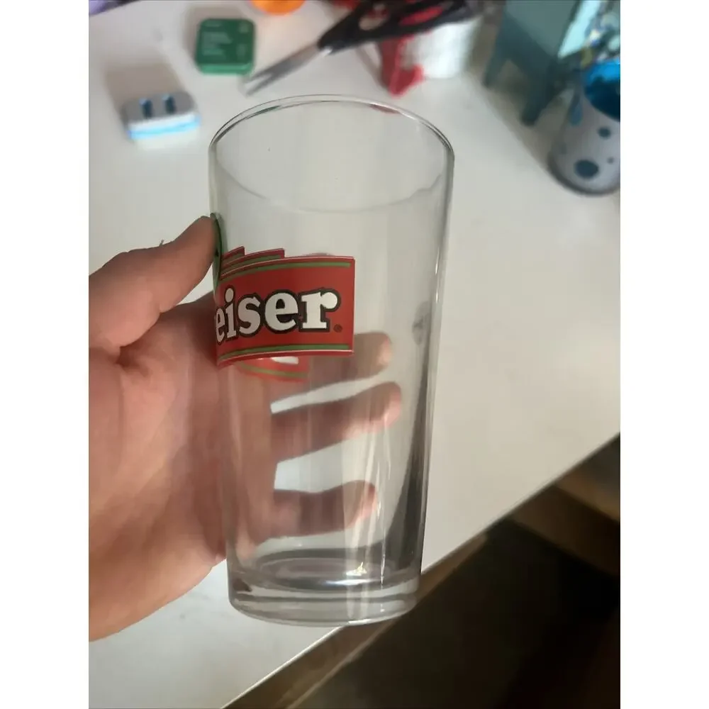 Vintage Budweiser Beer Bar Pint Glasses With Anheuser Busch Eagle Logo